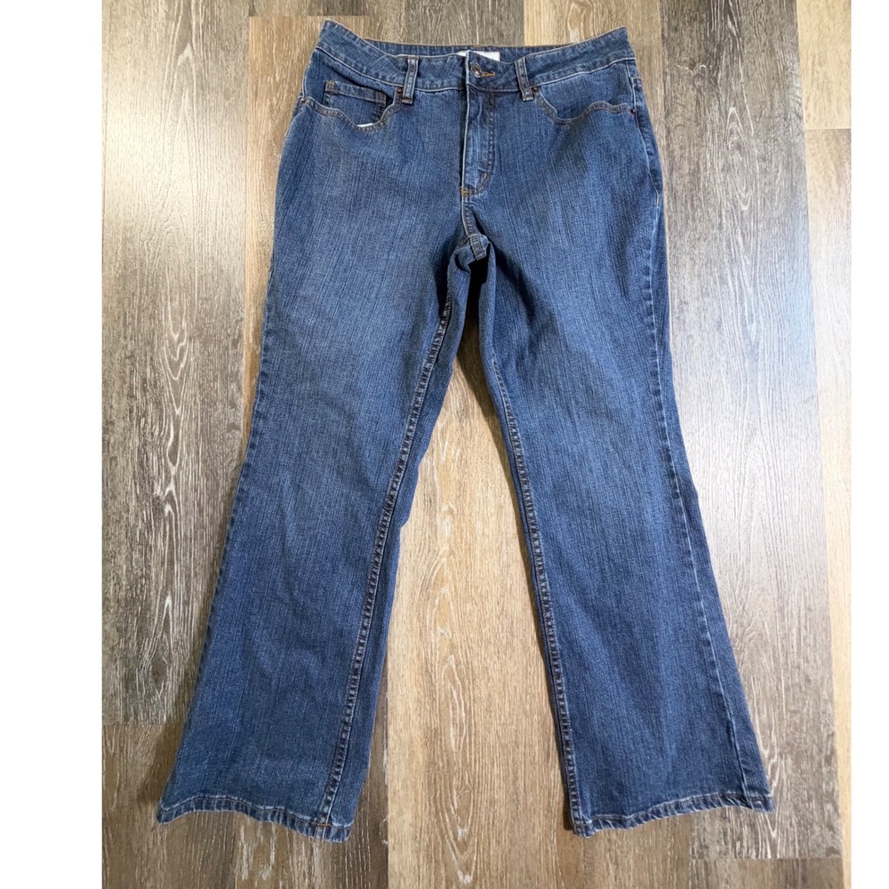 Coldwater Creek Jeans Womens P12 Blue Bootcut Stretch Denim Mid Rise 5561